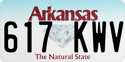 AR license plate 617KWV
