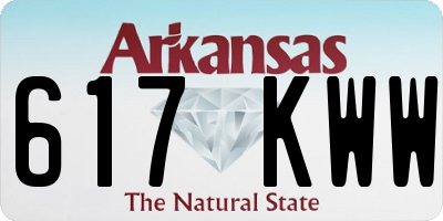 AR license plate 617KWW