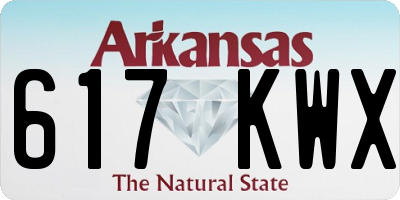 AR license plate 617KWX