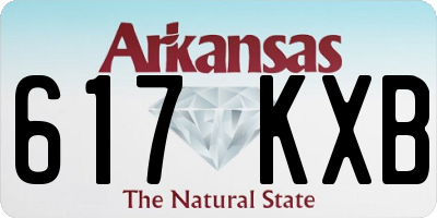 AR license plate 617KXB