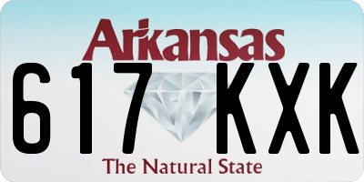 AR license plate 617KXK