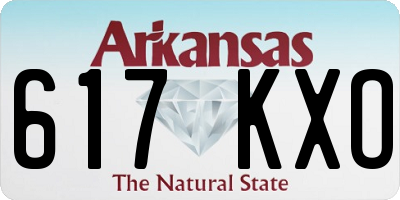 AR license plate 617KXO