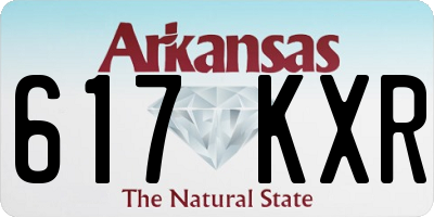 AR license plate 617KXR