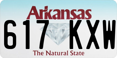 AR license plate 617KXW