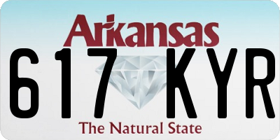 AR license plate 617KYR