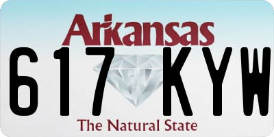 AR license plate 617KYW