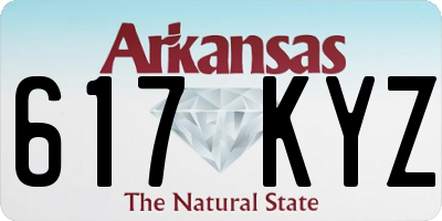 AR license plate 617KYZ