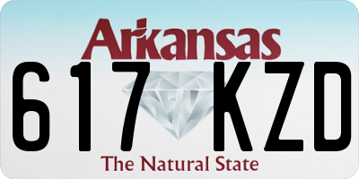 AR license plate 617KZD