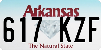AR license plate 617KZF