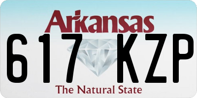 AR license plate 617KZP