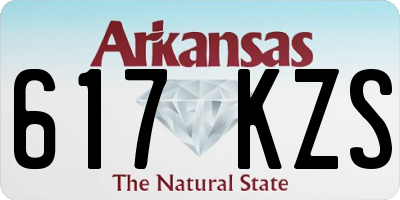 AR license plate 617KZS