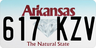 AR license plate 617KZV