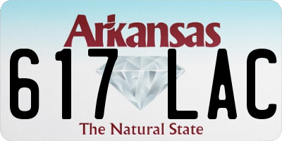 AR license plate 617LAC