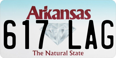 AR license plate 617LAG