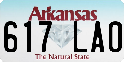 AR license plate 617LAO