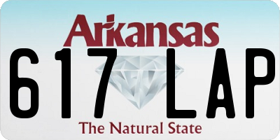 AR license plate 617LAP