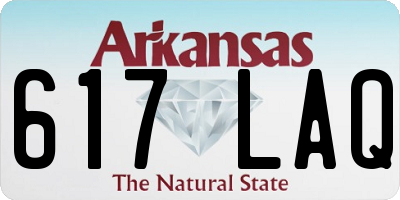 AR license plate 617LAQ