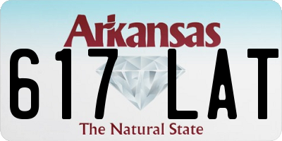 AR license plate 617LAT