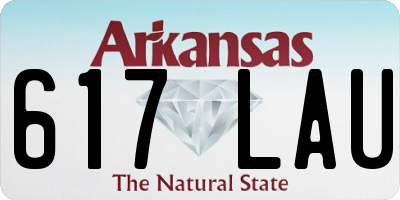 AR license plate 617LAU
