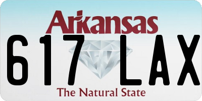AR license plate 617LAX