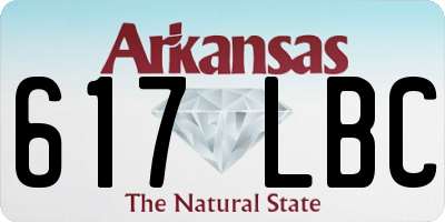 AR license plate 617LBC