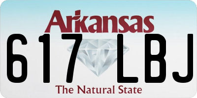 AR license plate 617LBJ