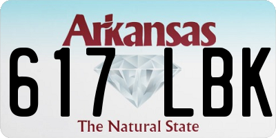 AR license plate 617LBK