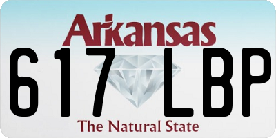 AR license plate 617LBP