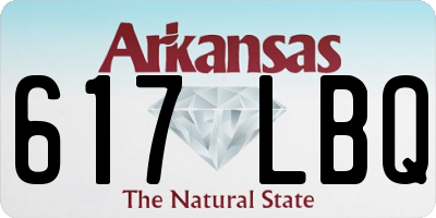 AR license plate 617LBQ