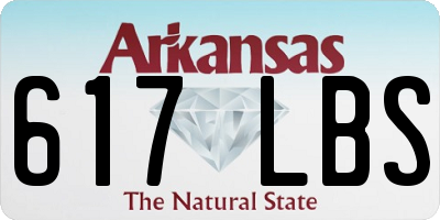 AR license plate 617LBS