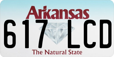 AR license plate 617LCD