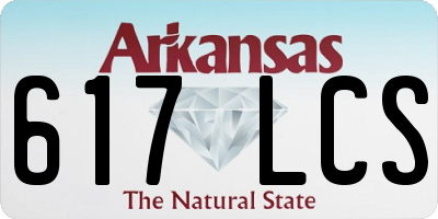 AR license plate 617LCS