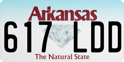 AR license plate 617LDD