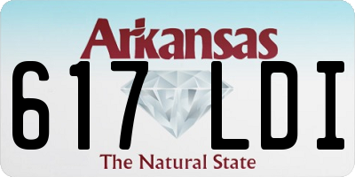 AR license plate 617LDI