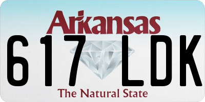 AR license plate 617LDK