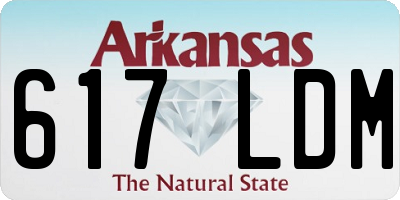 AR license plate 617LDM