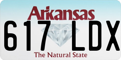 AR license plate 617LDX