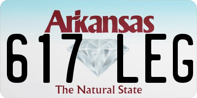 AR license plate 617LEG