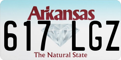 AR license plate 617LGZ