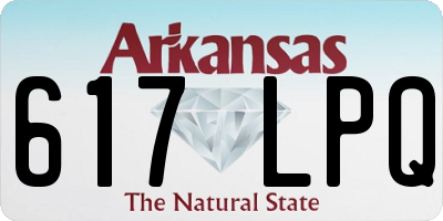 AR license plate 617LPQ