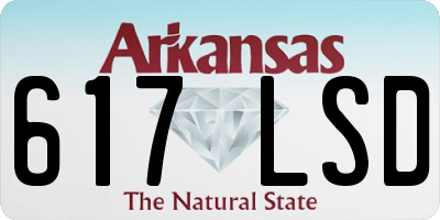 AR license plate 617LSD