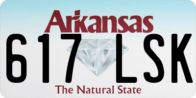 AR license plate 617LSK
