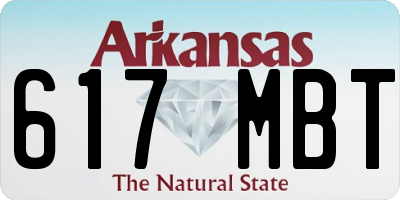 AR license plate 617MBT