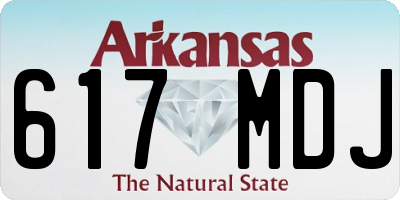 AR license plate 617MDJ