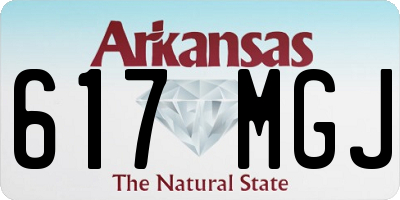 AR license plate 617MGJ