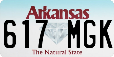 AR license plate 617MGK