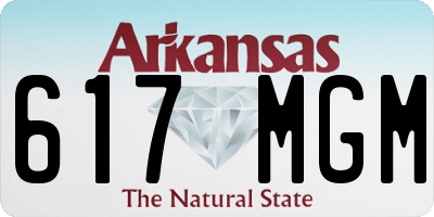 AR license plate 617MGM