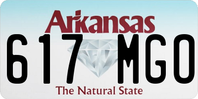 AR license plate 617MGO