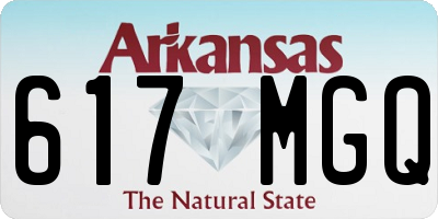 AR license plate 617MGQ