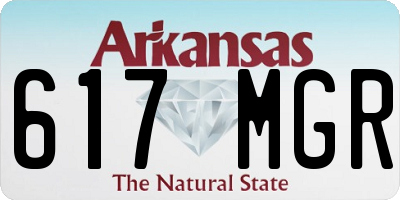 AR license plate 617MGR